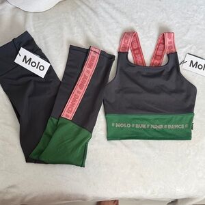 Molo Gray and Green Activewear Set girls size 146/152 11-12y  NWT